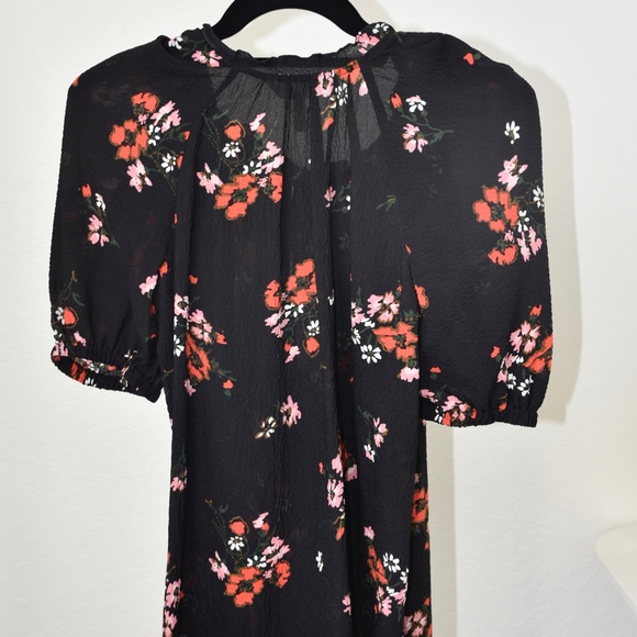 Rebecca Taylor Short Sleeve Marguerite Silk EXCLUSIVE Floral Print Top Sz 00 - Picture 6 of 9